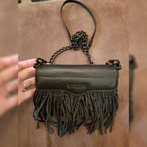 Rebecca Minkoff fringe wallet on chain